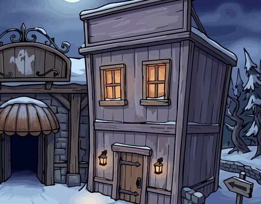 Timber house in Town